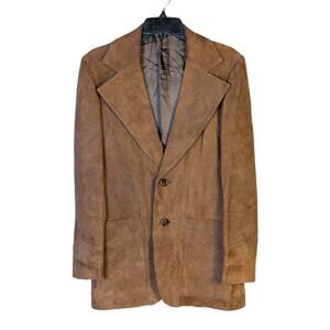 Vintage 70s Suedes of Ireland Brown Suede Blazer Jacket 38 Boho Western